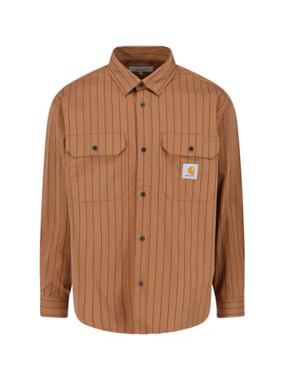 Carhartt 'l/s Orlean' Shirt In Brown
