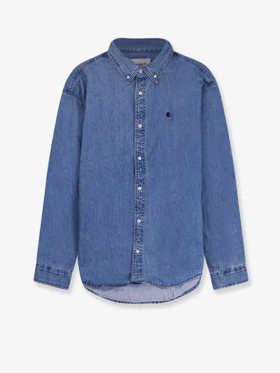 Carhartt Lucas Cotton Shirt In Blue