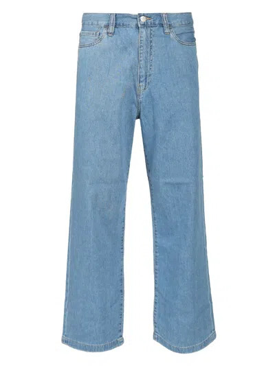 Carhartt Lucas Pant Cotton Denim Bleached Jeans Blue