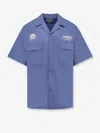 Carhartt Work In Progress Deli Embroidered Short Sleeve Cotton Button-up Shirt In Blue