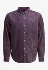 Carhartt Madison Cord Long-sleeved Corduroy Shirt In Purple
