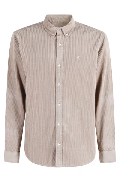 Carhartt Madison Cord Shirt In Neutral