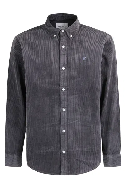 Carhartt Madison Cord Shirt In Gray