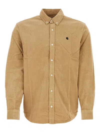 Carhartt Madison Corduroy Long-sleeve Shirt In Brown