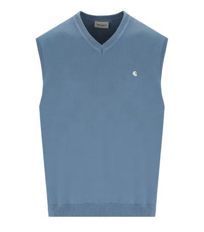Carhartt Madison Icy Water Knitted Vest In Blue