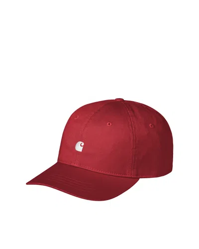 Carhartt Madison Logo Cap Rosso In Red
