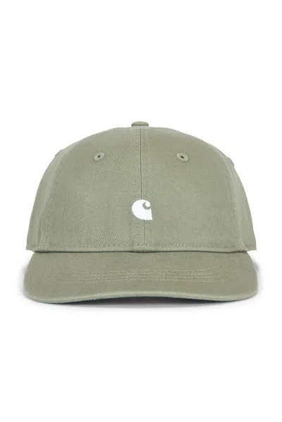 Carhartt Madison Logo Cap In Shady Green & White