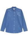 Carhartt Madison Logo-embroidered Corduroy Shirt In Blue