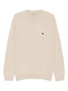 Carhartt Madison Cotton Sweater With Ribbed Cuffs And Hem In Neutral