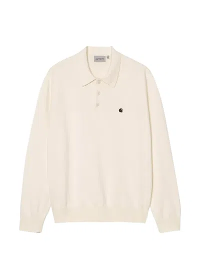 Carhartt Madison Long-sleeve Polo Shirt In Neutral