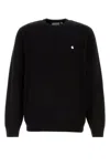 Carhartt Madison Cotton Sweater With Ribbed Cuffs And Hem In Black