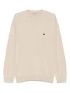 Carhartt Madison Cotton Sweater With Ribbed Cuffs And Hem In Neutral