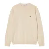 Carhartt Madison Cotton Sweater With Ribbed Cuffs And Hem In Neutral
