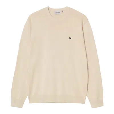 Carhartt Madison Sweater In Nqxx Fleur De Sel Black