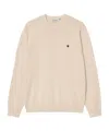 Carhartt Madison Cotton Sweater With Ribbed Cuffs And Hem In Neutral