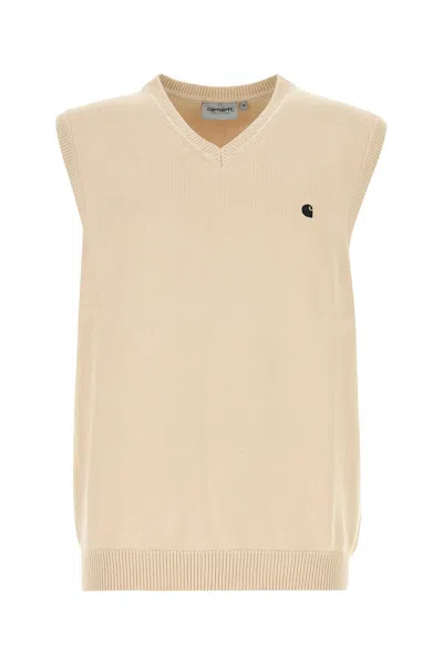 Carhartt Sand Cotton Madison Vest Sweater In Beige