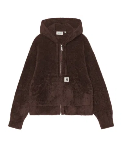 Carhartt Maine Active Faux Fur Jacket In Burgundy