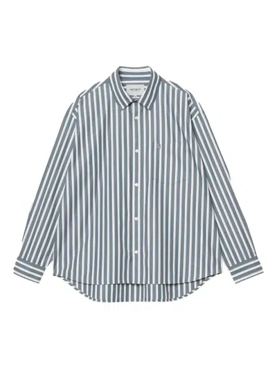 Carhartt Malden Striped Pocket Shirt In Blue