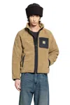 Carhartt Liner Jacket With High Collar And Pockets In Brown