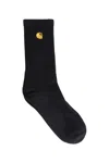 Carhartt Cotton Socks With Embroidered Logo In Black
