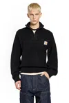 Carhartt Wool Blend Half-zip Sweater In Black