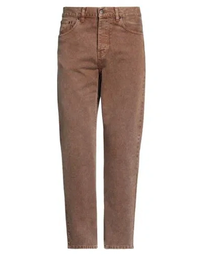 Carhartt Man Denim Pants Brown Size 34 Organic Cotton