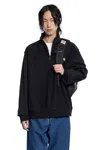 Carhartt American Script Cotton-blend Jersey Half-zip Sweatshirt In Black