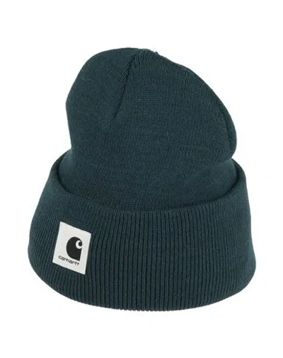 Carhartt Man Hat Deep Teal Size Onesize Acrylic In Green