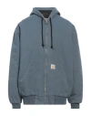 Carhartt Man Jacket Bright Blue Size Xxl Organic Cotton