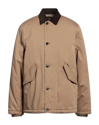 Carhartt Man Jacket Camel Size Xl Cotton, Recycled Nylon, Polyester, Elastane