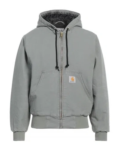 Carhartt Man Jacket Grey Size Xs Organic Cotton In Gray