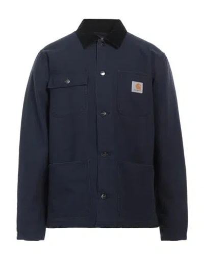 Carhartt Man Jacket Navy Blue Size Xl Cotton
