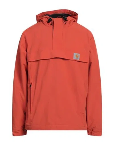 Carhartt Man Jacket Rust Size M Nylon In Red