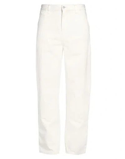 Carhartt Man Jeans White Size 33w-32l Cotton