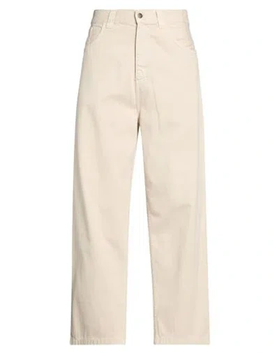 Carhartt Man Pants Beige Size L Cotton In Green