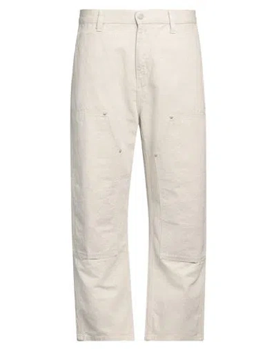 Carhartt Man Pants Beige Size M Cotton, Linen In Beige