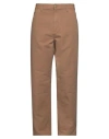 Carhartt Man Pants Camel Size 34 Organic Cotton In Beige