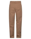 Carhartt Man Pants Camel Size 34 Organic Cotton In Beige
