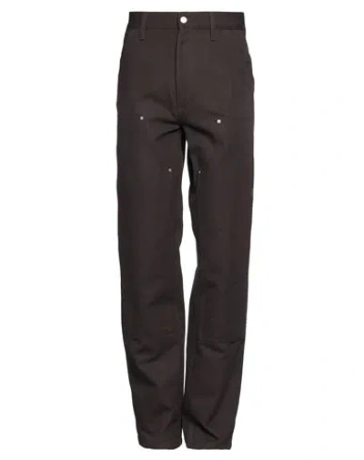 Carhartt Man Pants Chocolate Brown Size 32w-34l Organic Cotton