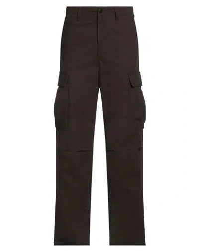 Carhartt Man Pants Dark Brown Size 29w-30l Cotton