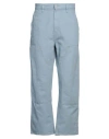 Carhartt Man Pants Light Blue Size S Cotton, Linen In Blue
