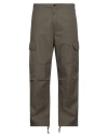 Carhartt Man Pants Military Green Size 36w-30l Cotton