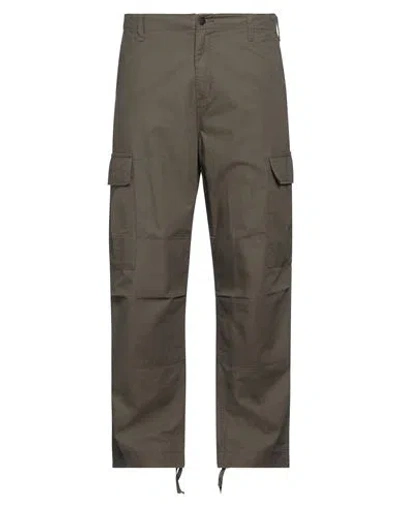 Carhartt Man Pants Military Green Size 36w-30l Cotton In Green