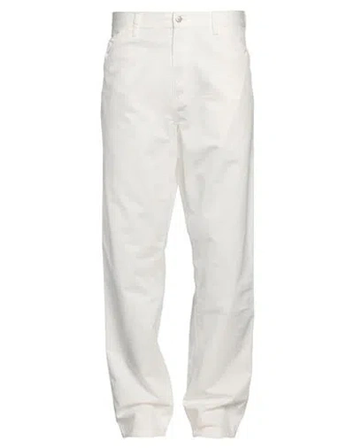Carhartt Man Pants Off White Size 34w-34l Cotton
