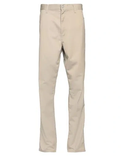 Carhartt Man Pants Sand Size 31w-32l Polyester, Cotton In Neutral