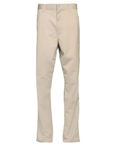 Carhartt Man Pants Sand Size 31w-32l Polyester, Cotton In Beige