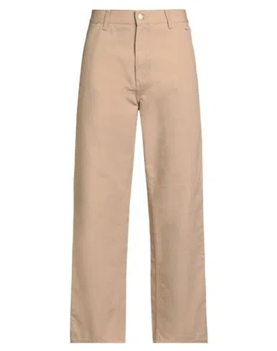 Carhartt Man Pants Sand Size 33w-32l Organic Cotton In Nude