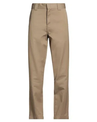 Carhartt Man Pants Sand Size 33w-32l Polyester, Cotton In Brown