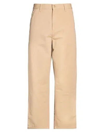 Carhartt Man Pants Sand Size 34w-30l Organic Cotton In Nude