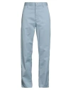 Carhartt Man Pants Sky Blue Size 33w-32l Polyester, Cotton In Blue